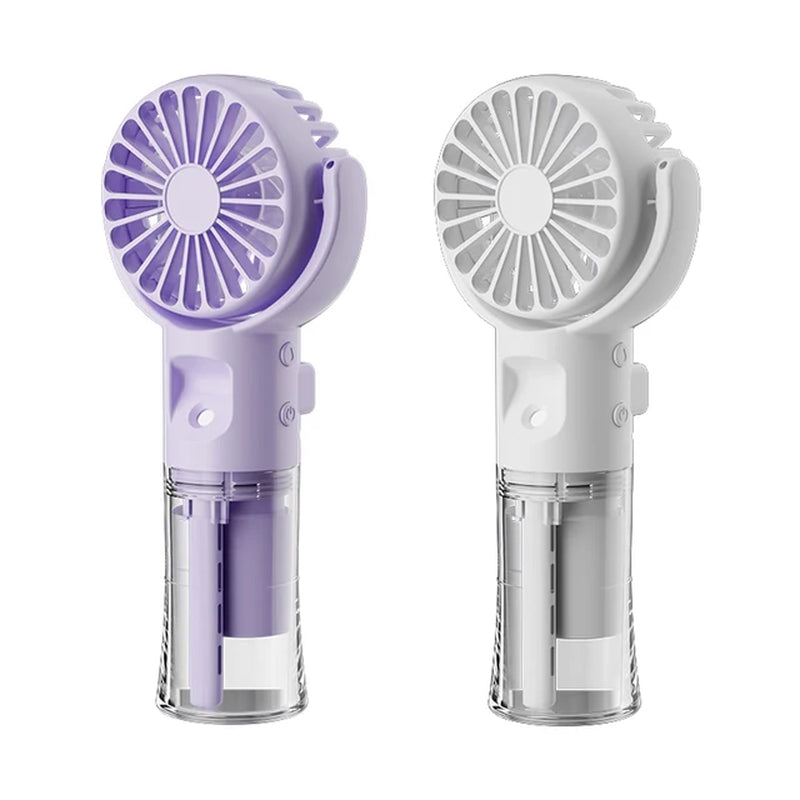 Portable Water Mist Fan Mini Handheld Fan USB Charging 4 Speeds Hanging Neck Spray Fans Portable Personal Hand Held Small Fan