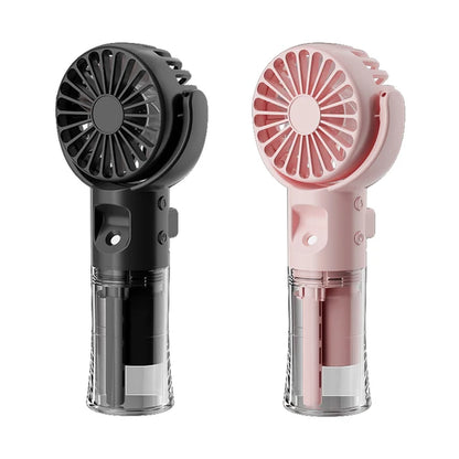 Portable Water Mist Fan Mini Handheld Fan USB Charging 4 Speeds Hanging Neck Spray Fans Portable Personal Hand Held Small Fan