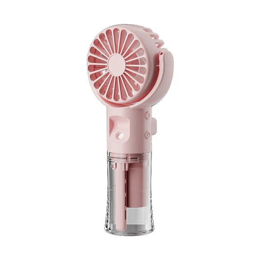 Portable Water Mist Fan Mini Handheld Fan USB Charging 4 Speeds Hanging Neck Spray Fans Portable Personal Hand Held Small Fan